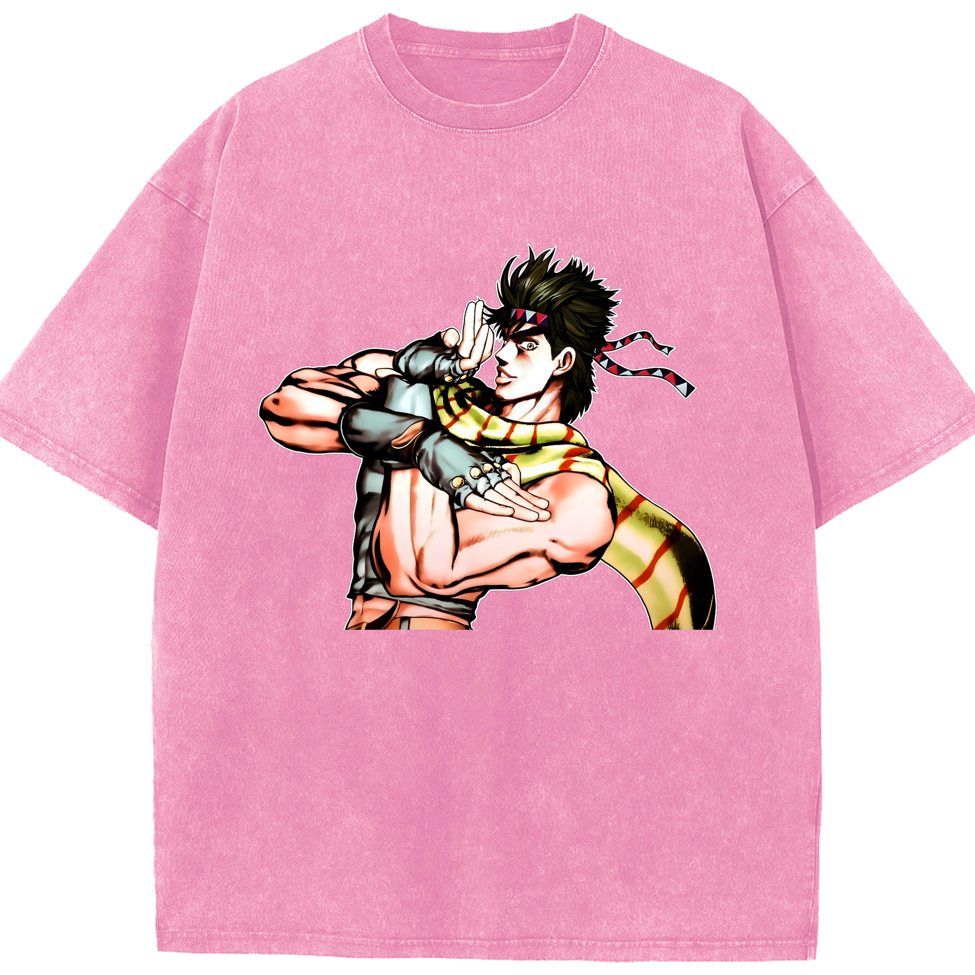 （画像用） ジョジョの奇妙な冒険 ジョセフ?ジョースター JoJo's Bizarre Adventure Joseph Joestar 綿100% ヴィンテージ風 半袖Tシャツ（フロントプリント）